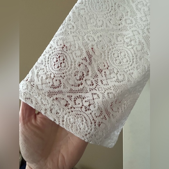 Mario Serrani Italy Lace Tunic Top, Boho Retro Swim Cover-up Women’s Large - Picture 2 of 13